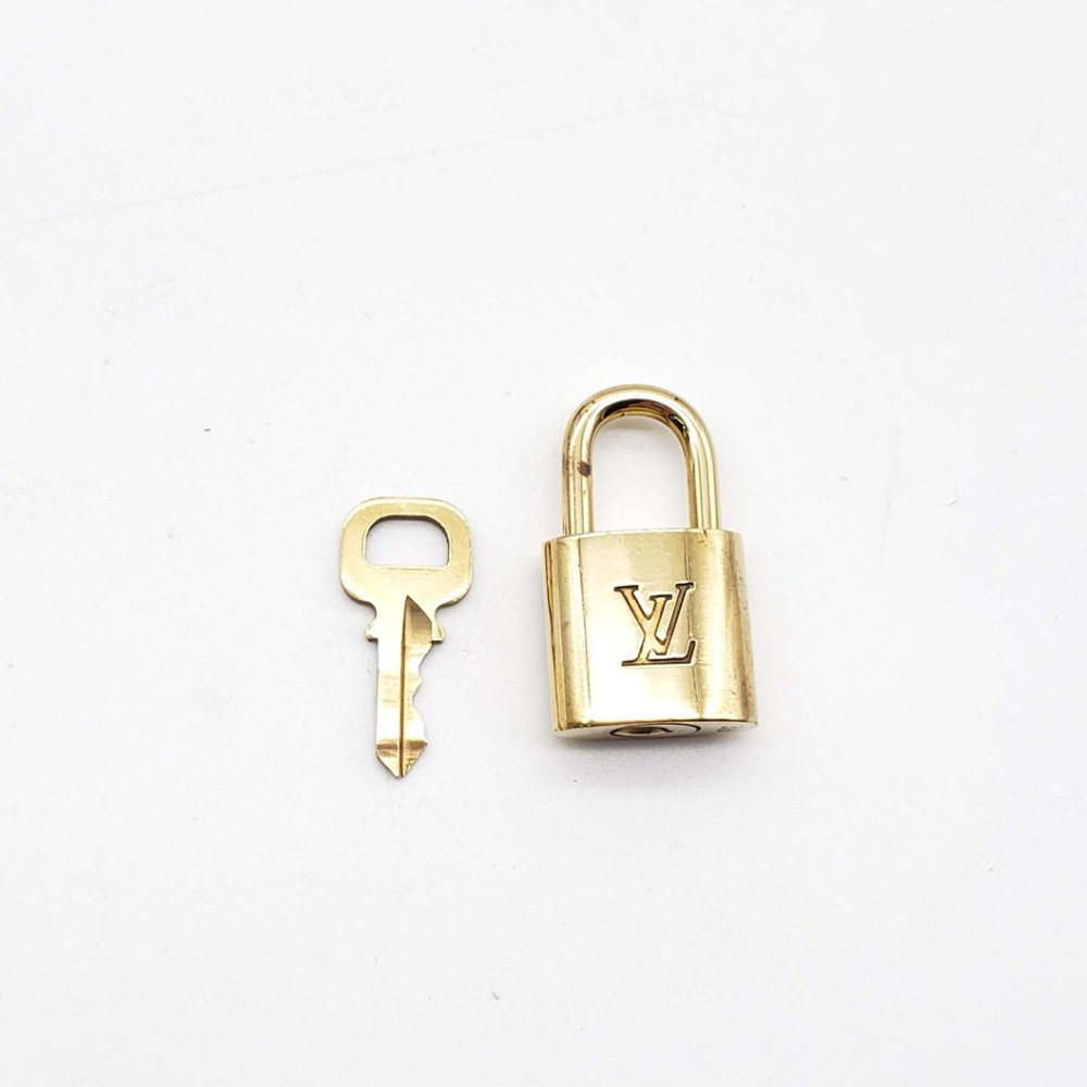 Louis Vuitton Gold Padlock and Key